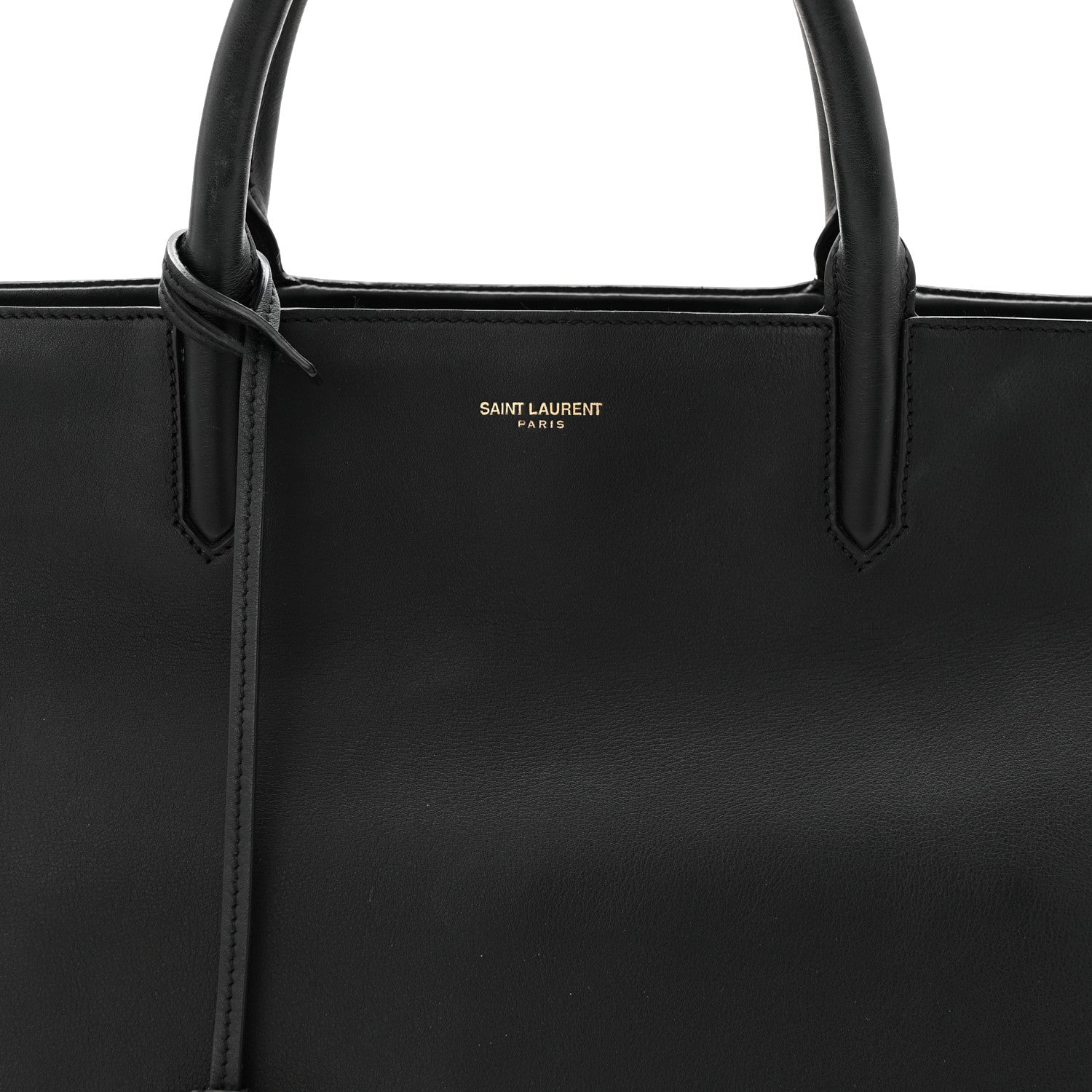 Saint Laurent Calfskin Medium Cabas Rive Gauche Black 8 of 11