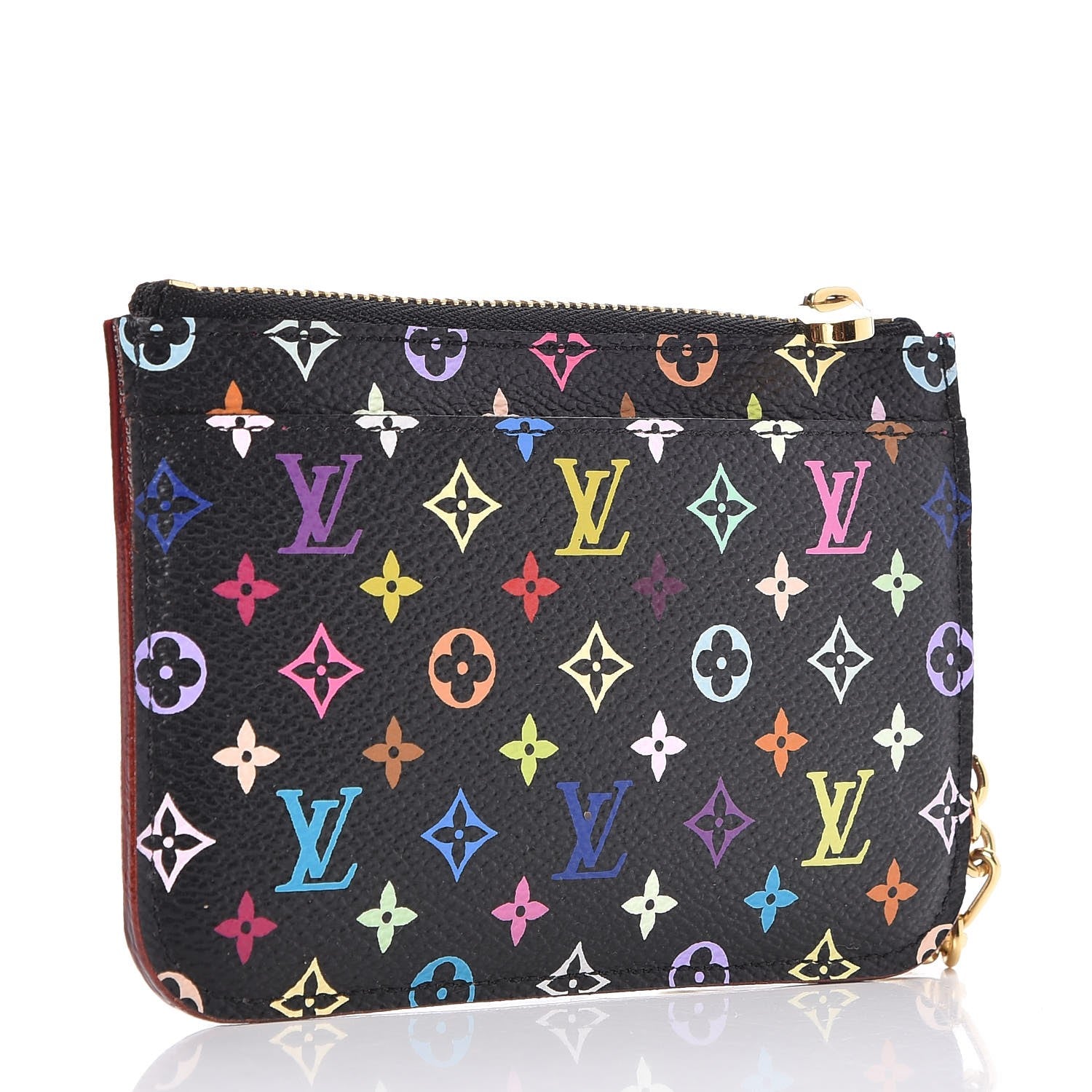 Louis Vuitton Monogram Multicolor Key Pouch Black Grenade 3 of 8