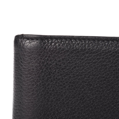 Gucci Cripto Calfskin Logo Bi-Fold Short Wallet Black Grege 11 of 12