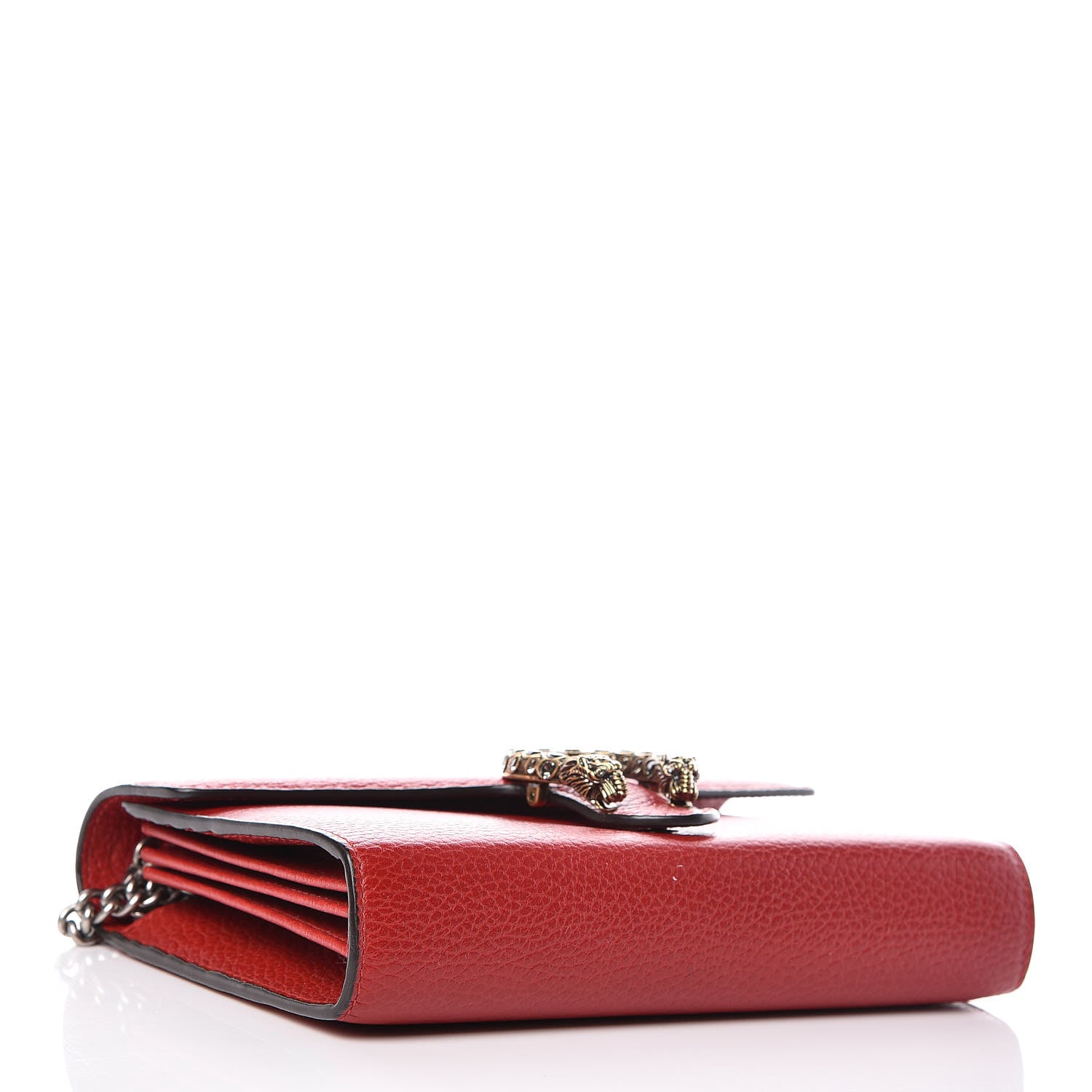 Gucci Calfskin Mini Dionysus Chain Wallet Hibiscus Red 4 of 10