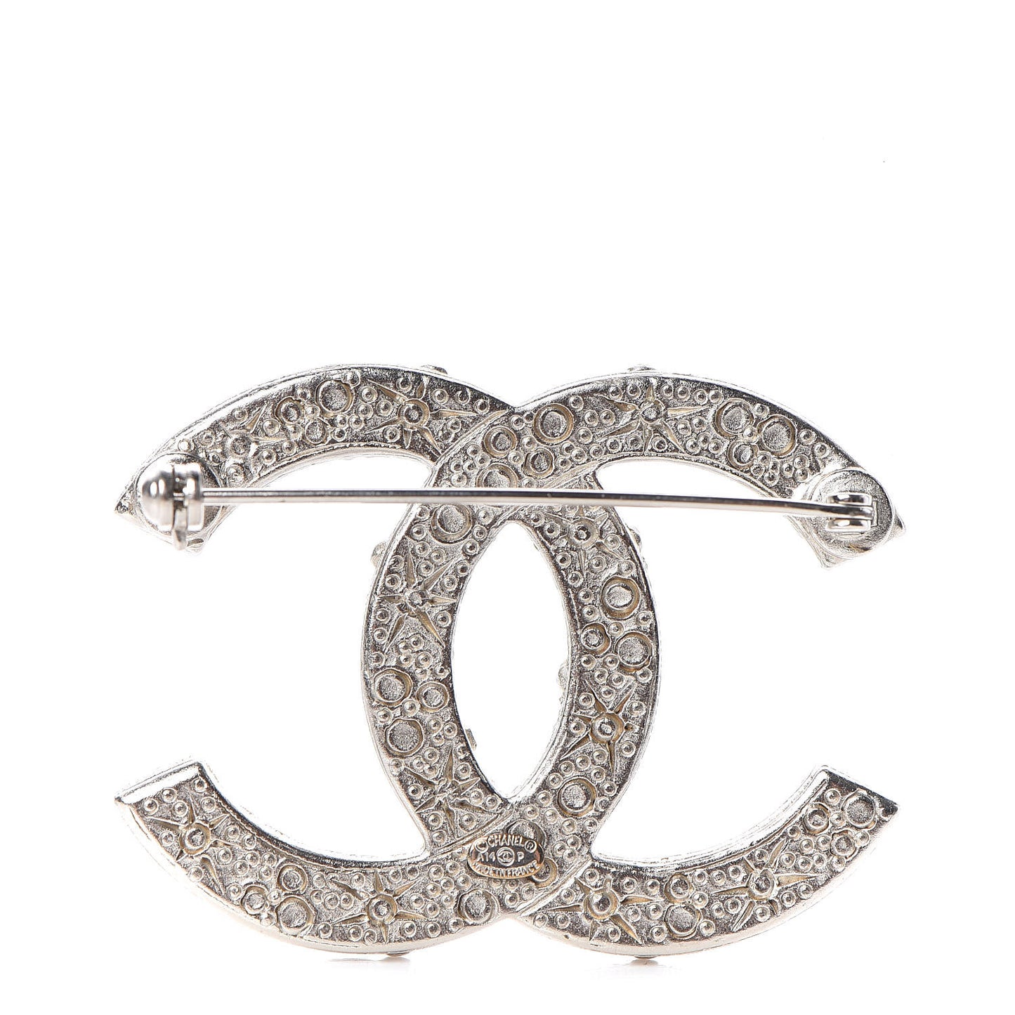 Crystal CC Brooch Silver