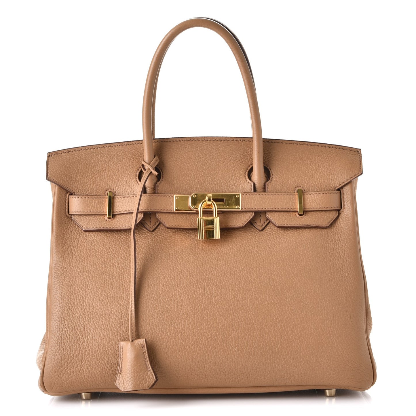 Taurillon Clemence Birkin 30 Camel Tabac