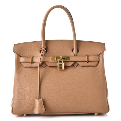 Hermes Taurillon Clemence Birkin 30 Camel Tabac 1 of 44