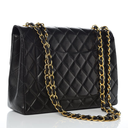 Chanel Lambskin Quilted Jumbo Single Flap Black 4 of 22