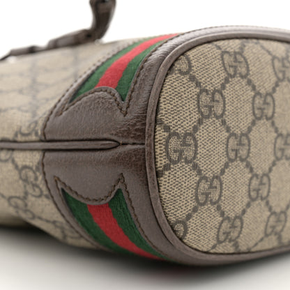 Gucci GG Supreme Monogram Web Small Ophidia Bucket Bag Brown 9 of 10