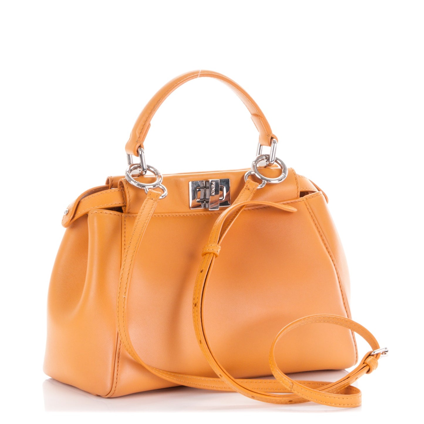 Nappa Mini Peekaboo Iconic Satchel Giallo Syrup