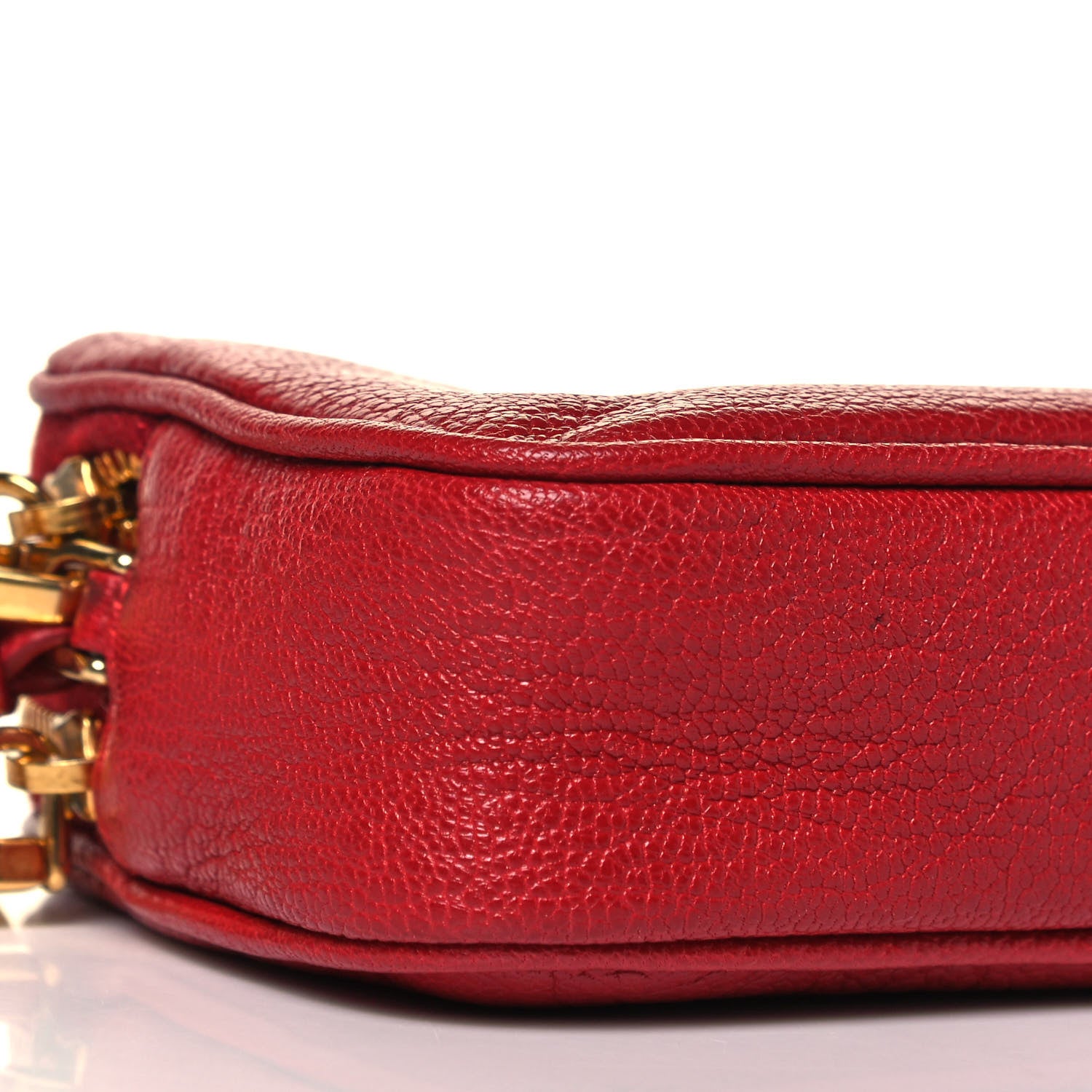 Miu Miu Goatskin Madra Double Zip Wristlet Rosso 7 of 8