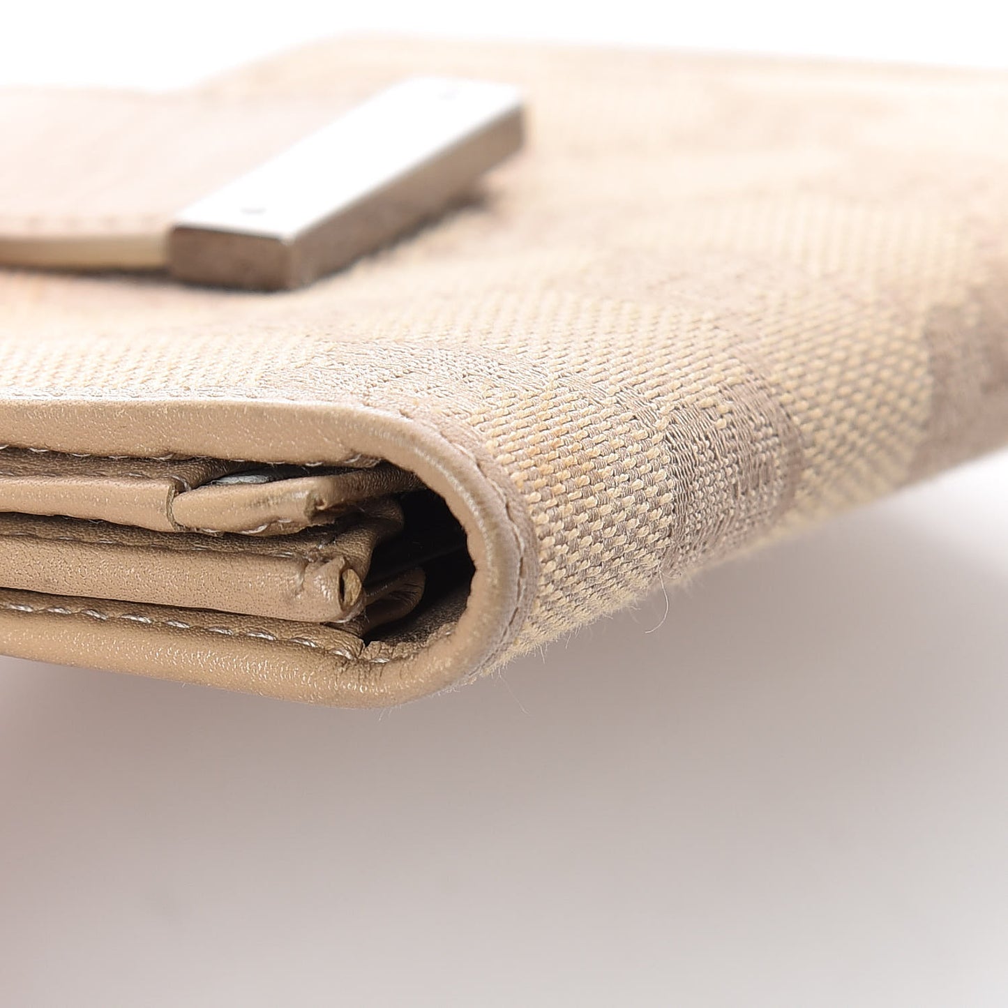Monogram Card Case Beige