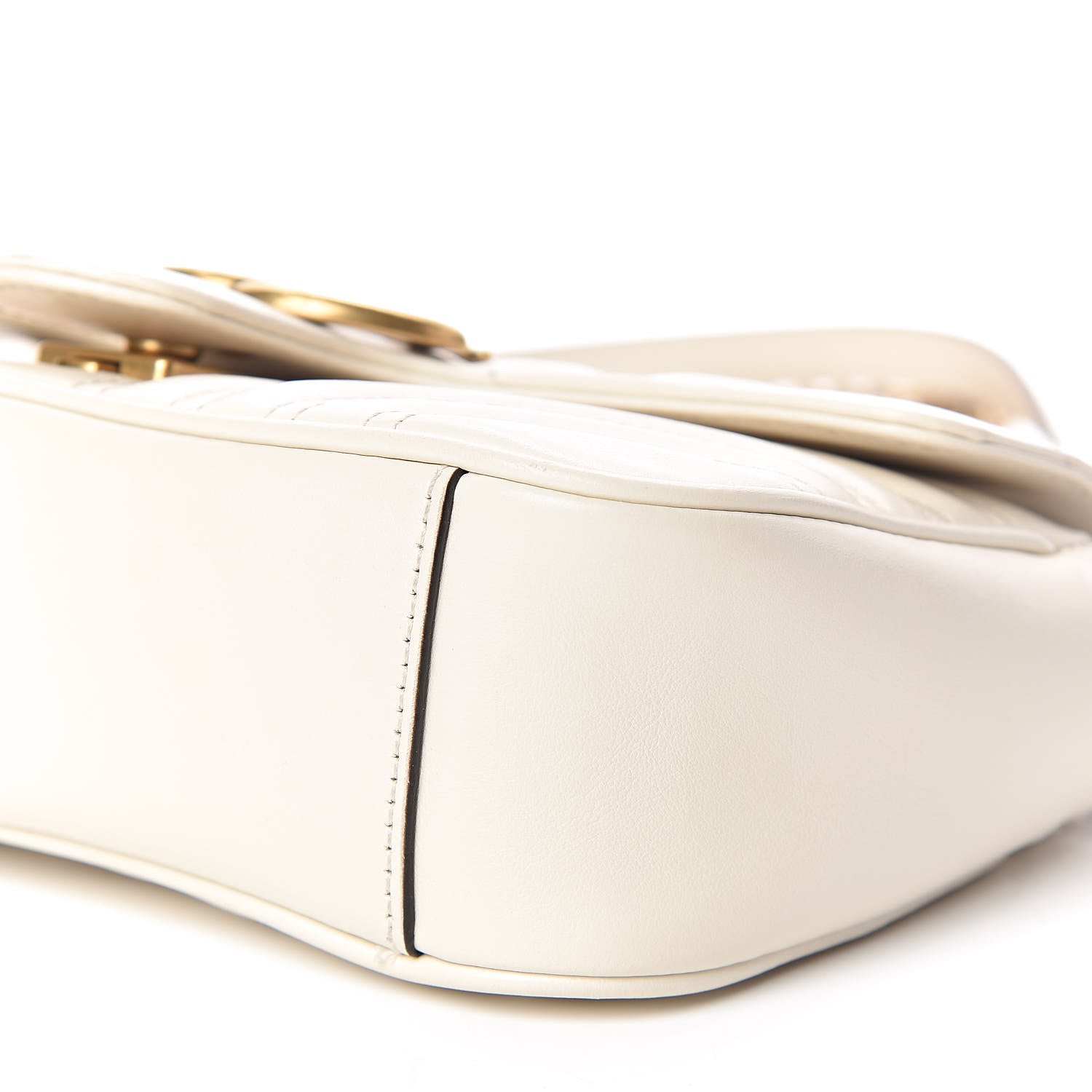 Gucci Calfskin Matelasse Mini GG Marmont Shoulder Bag White 6 of 10