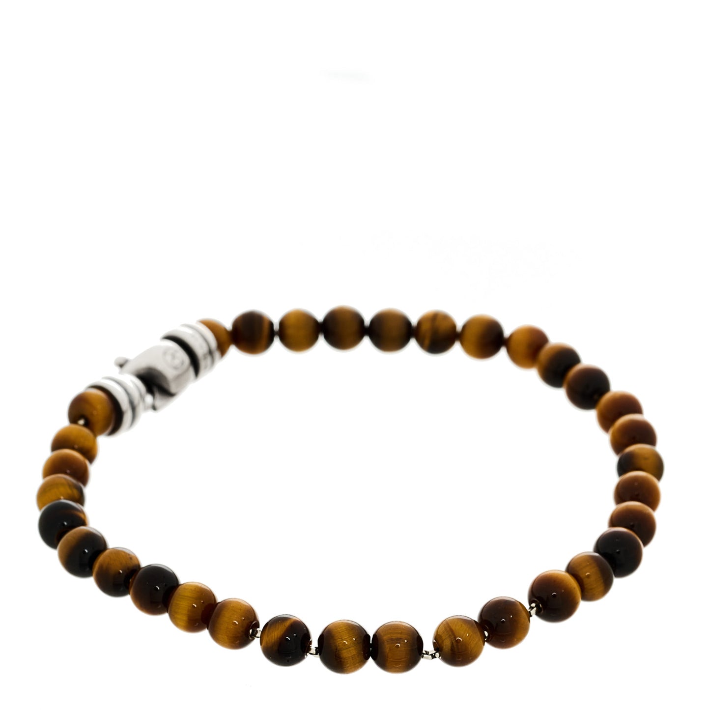 Sterling SIlver Tigers Eye 6mm Spiritual Beads Bracelet
