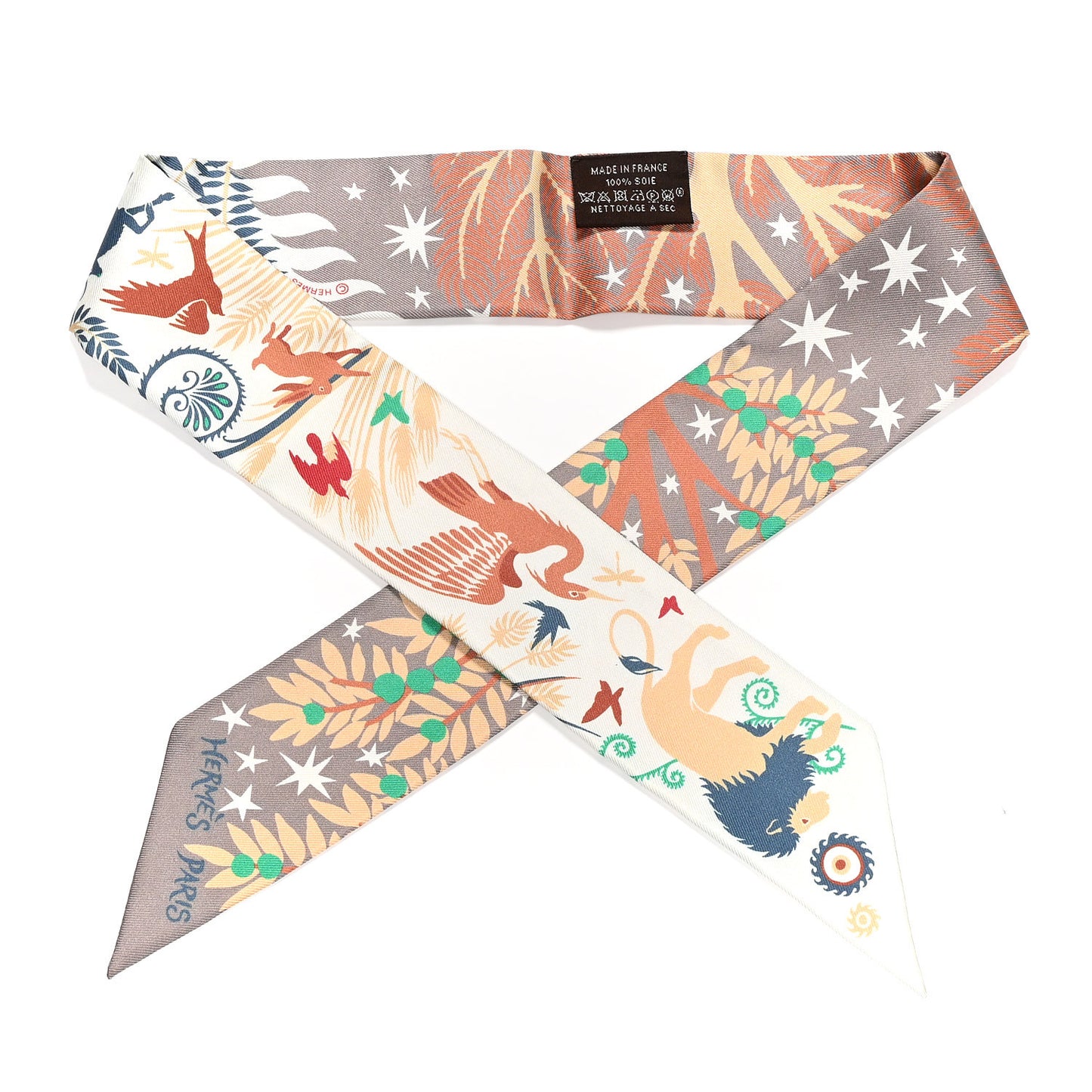 Silk Le Charme D Orphee Twilly Etoupe Creme Vert