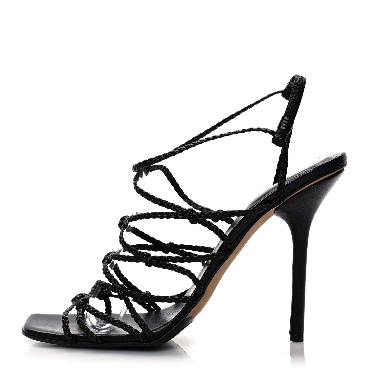 Gucci Caged Strappy High Heel Sandals 7 Black 1 of 7