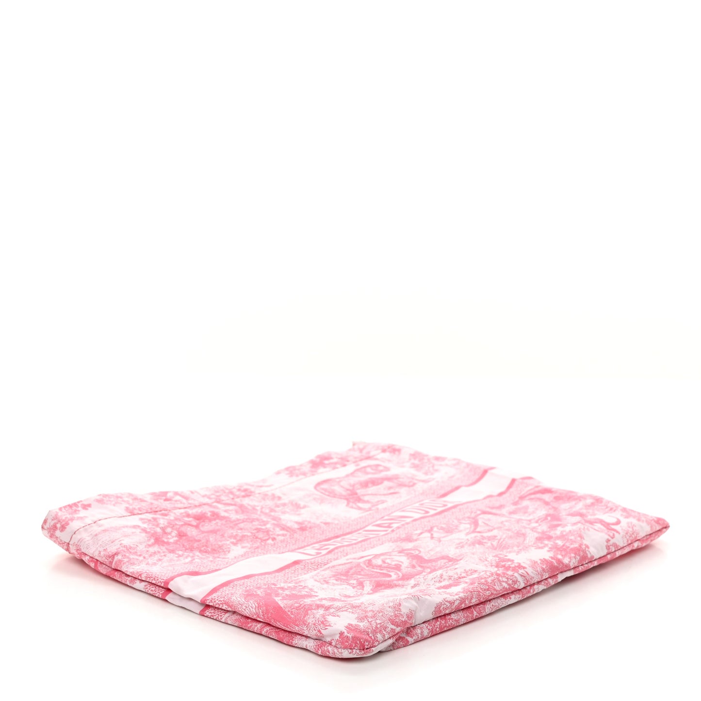 Canvas Embroidered Toile De Jouy Diortravel Zipped Pouch Candy Pink