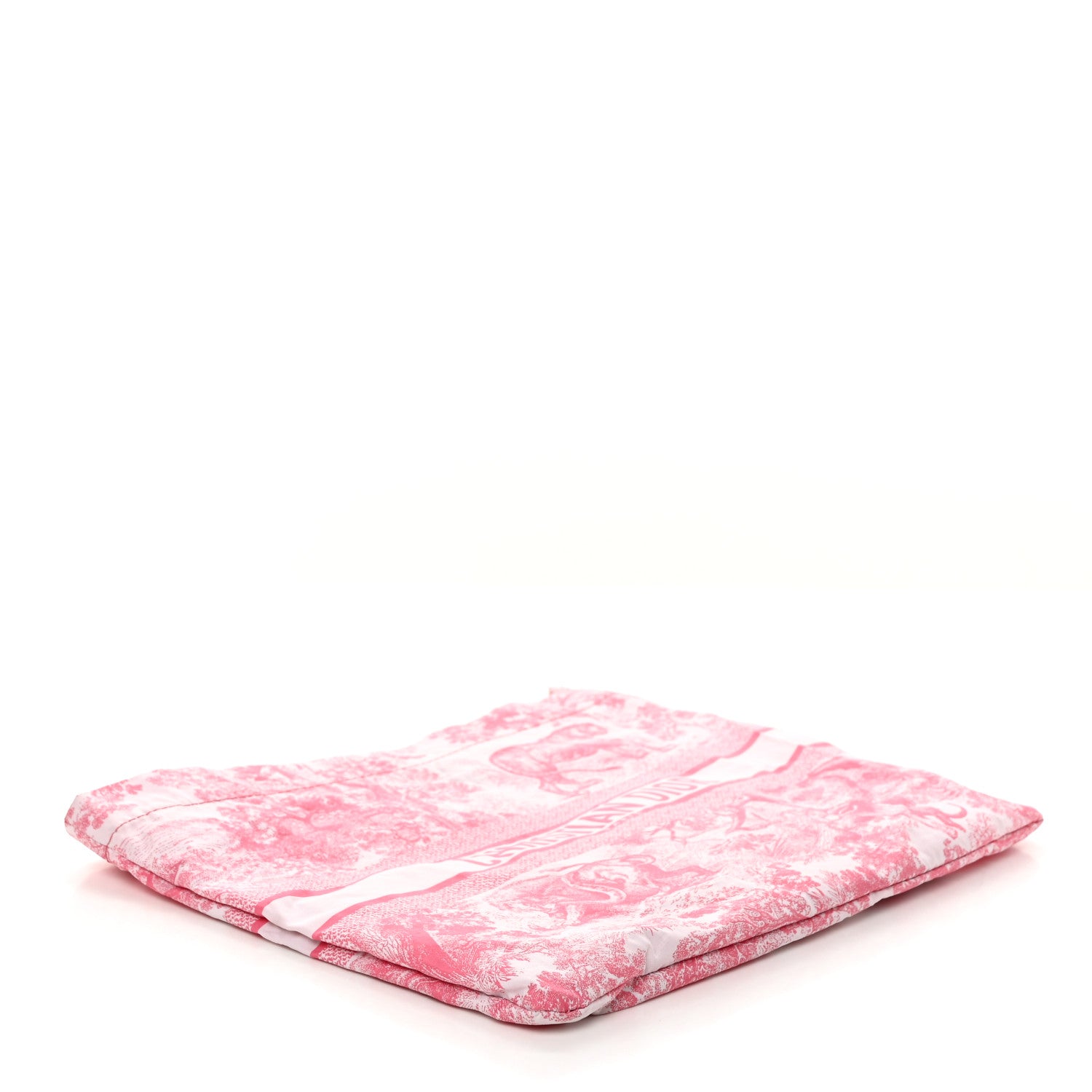 Christian Dior Canvas Embroidered Toile De Jouy Diortravel Zipped Pouch Candy Pink 4 of 8
