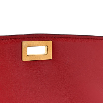 Celine Box Calfskin Medium Classic Box Flap Bag Red 13 of 14