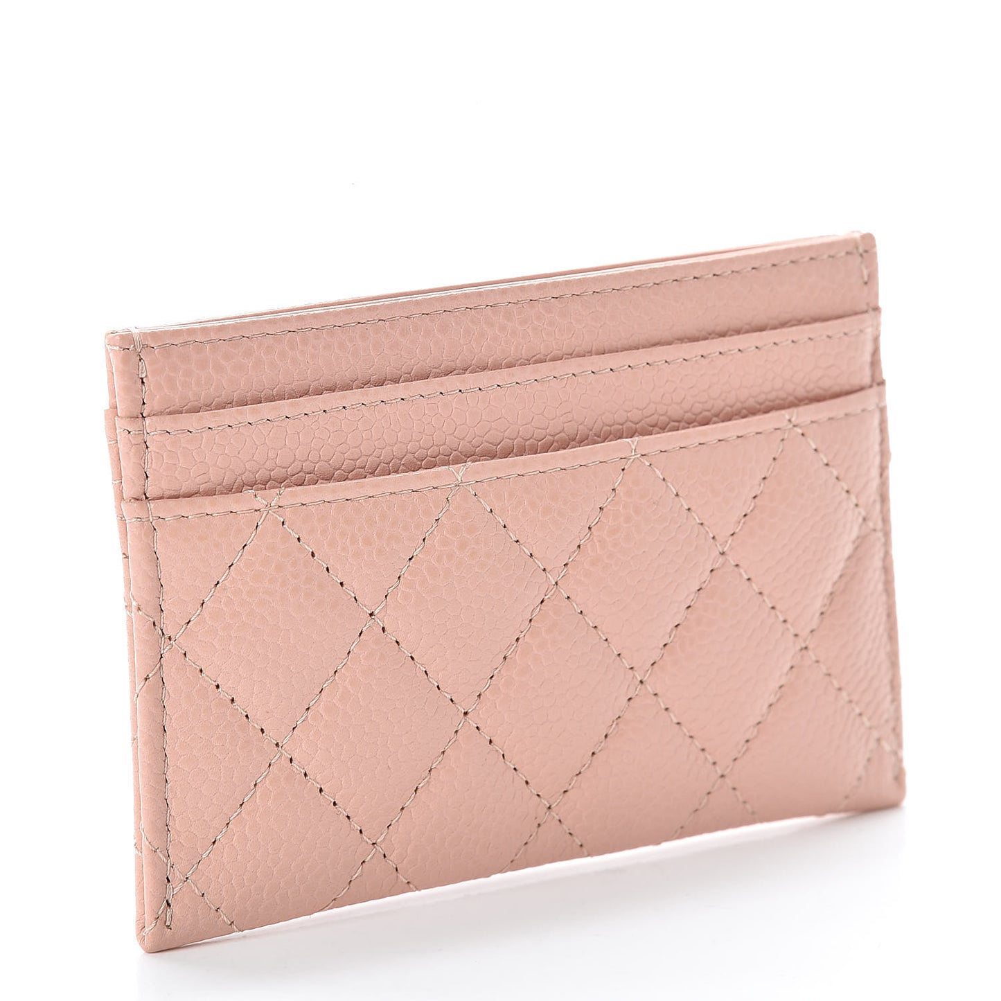 Caviar Quilted Boy Card Holder Light Pink