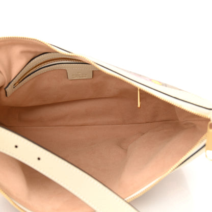 Gucci GG Supreme Monogram Les Pommes Small Ophidia Half Moon Hobo Beige Multicolor Mystic White 5 of 11