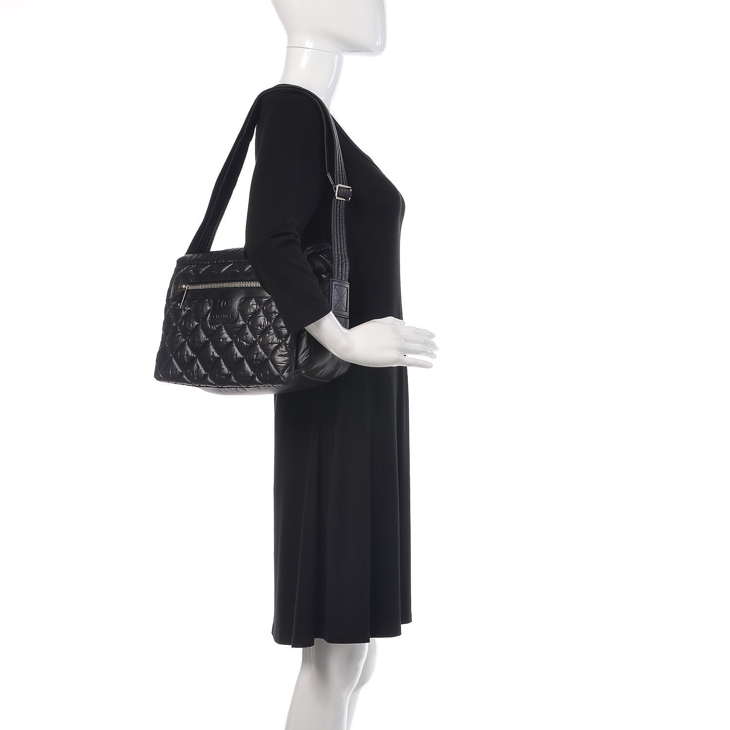 Chanel Nylon Small Coco Cocoon Messenger Bag Black 2 of 9