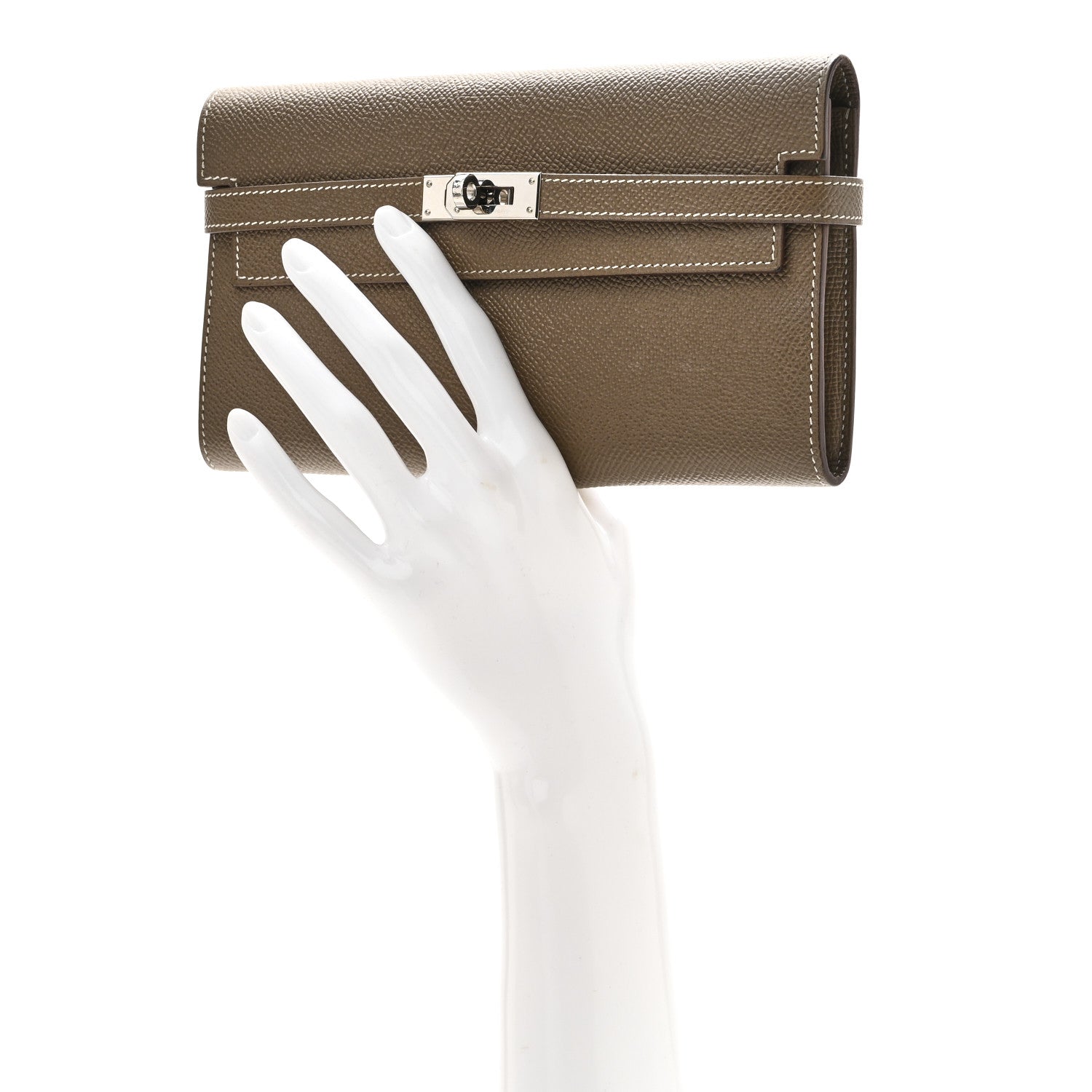 Hermes Epsom Kelly Longue Wallet Etoupe 2 of 8