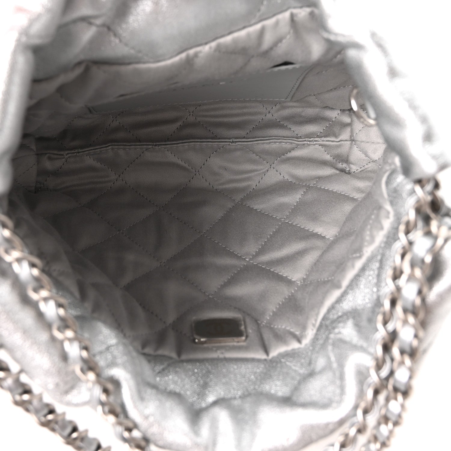 Chanel Metallic Lambskin Quilted Mini Chanel 22 Silvery 5 of 10