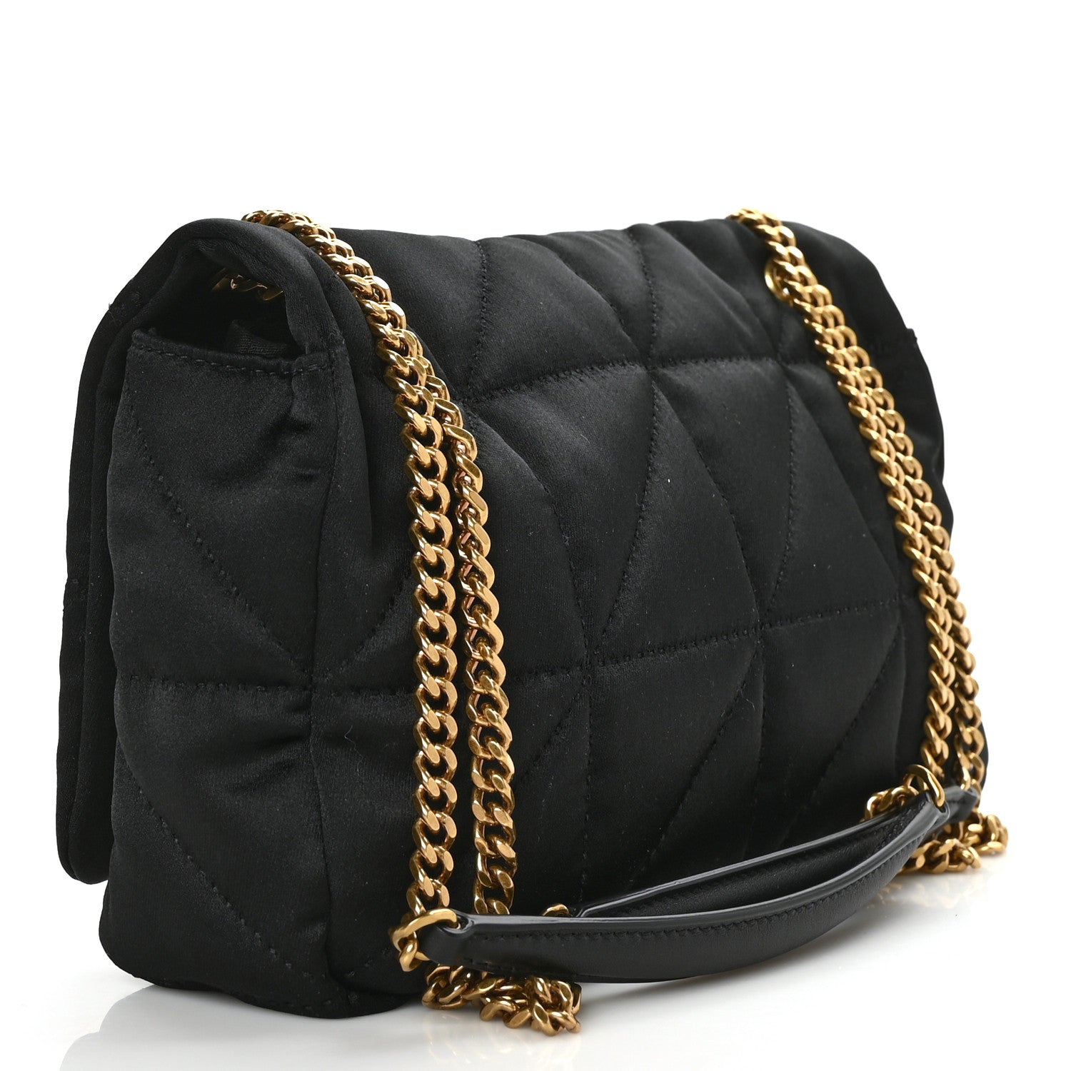 Saint Laurent Satin Patchwork Monogram Medium Jamie Black 2 of 8