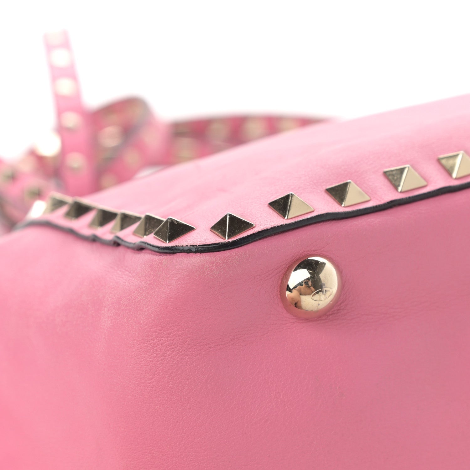 Valentino Garavani Vitello Small Rockstud Tote Ninphea 8 of 20