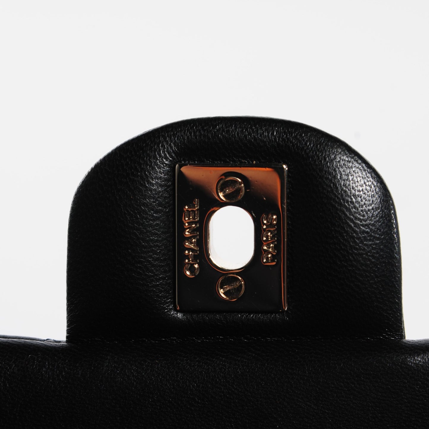 Lambskin Quilted Mini Rectangular Flap Black
