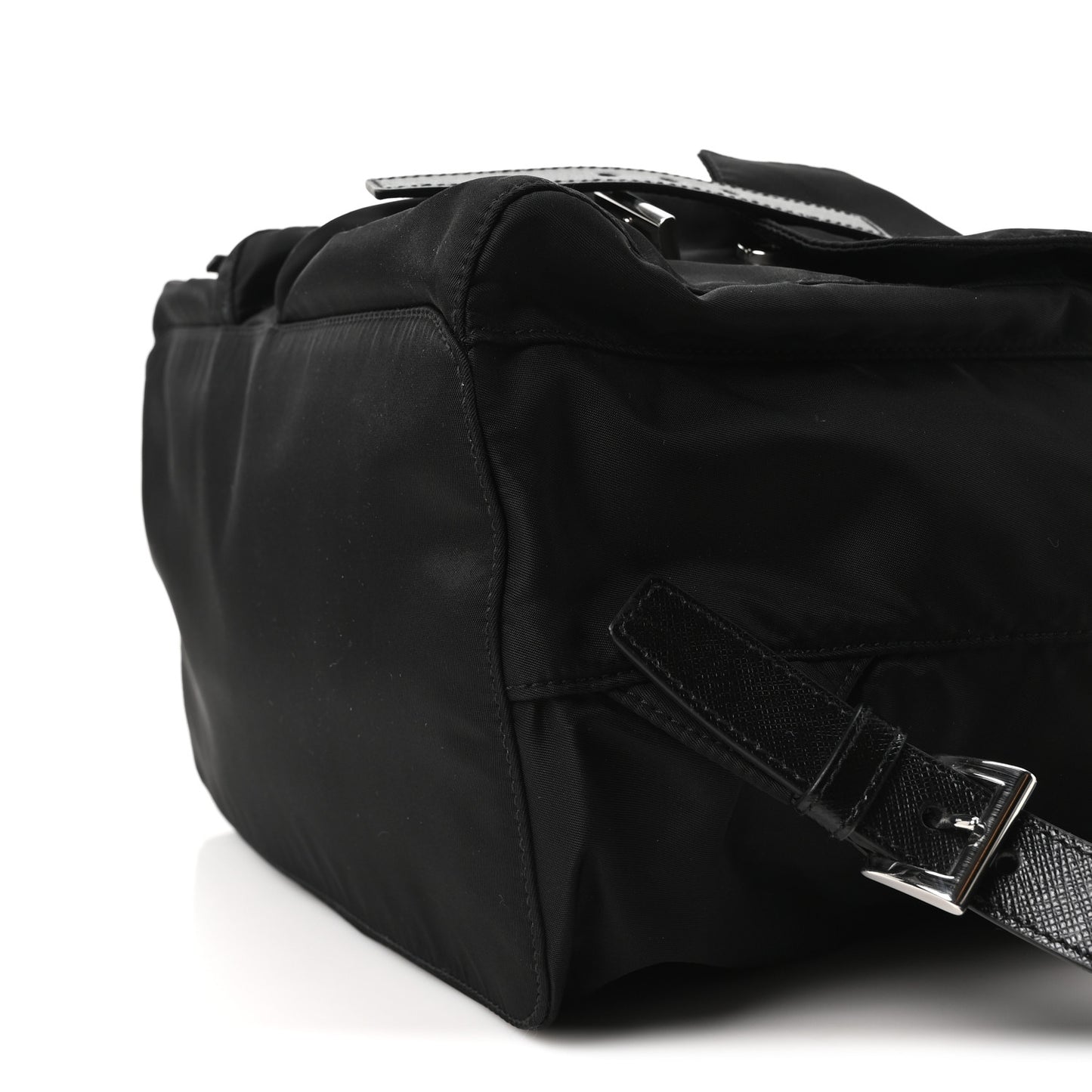 Tessuto Nylon Saffiano Medium Backpack Black