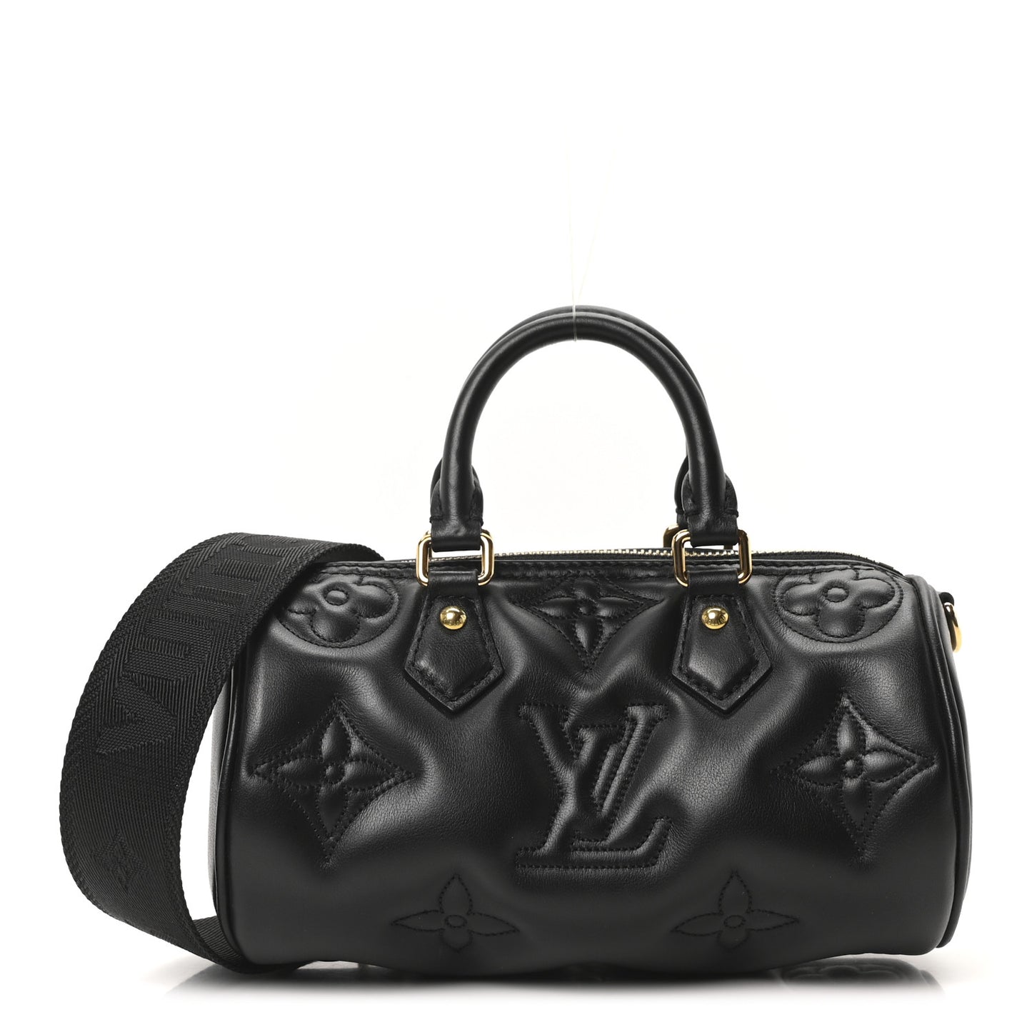 Calfskin Bubblegram Papillon BB Black