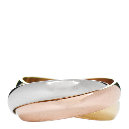 Cartier 18K Pink Yellow White Gold Classic Les Must De Cartier Trinity Ring 46 3.75 3 of 4