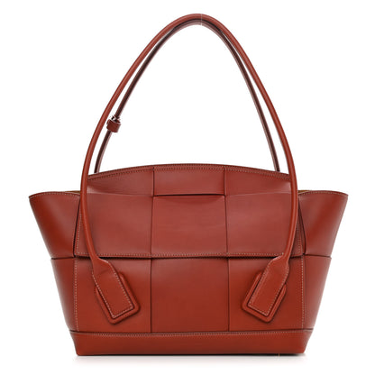 Bottega Veneta French Calfskin Maxi Intrecciato Medium Arco Red 1 of 9
