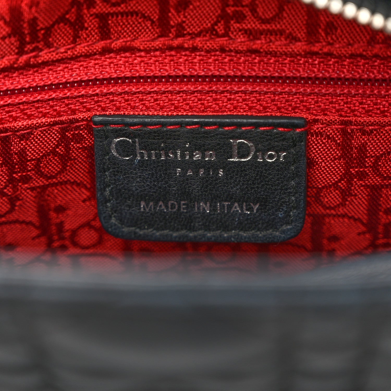 Christian Dior Lambskin Cannage Medium Lady Dior Black 6 of 16