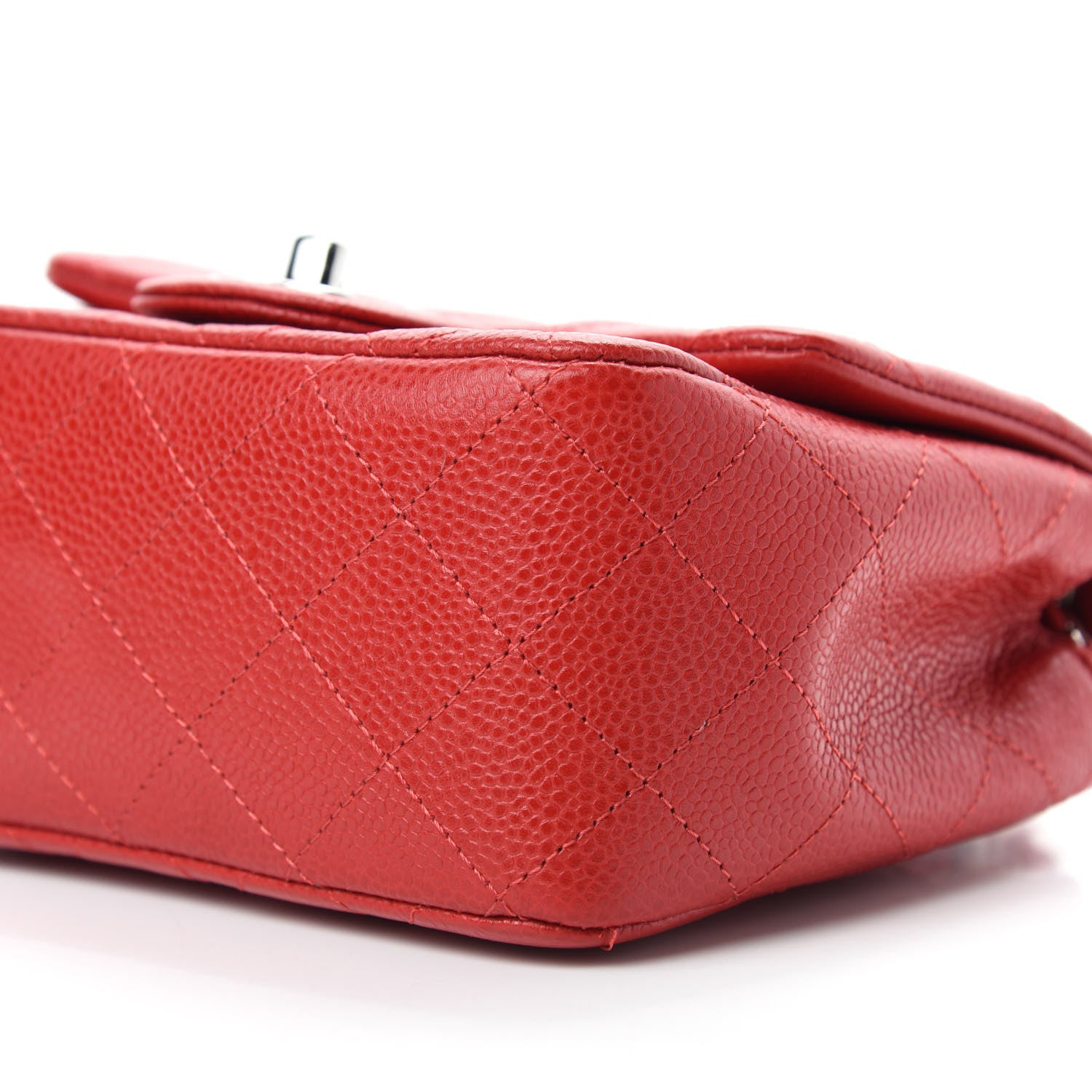 Chanel Caviar Quilted Mini Square Flap Red 7 of 11