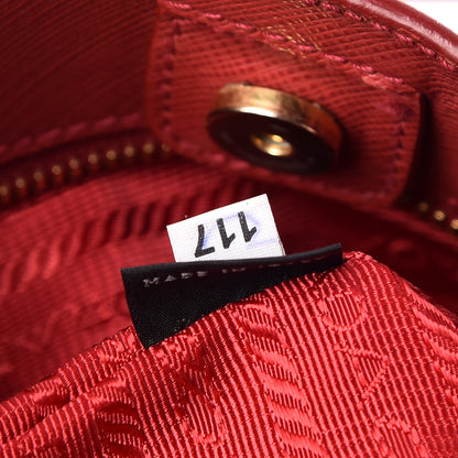 Prada Saffiano Lux Large Tote Fuoco 8 of 8