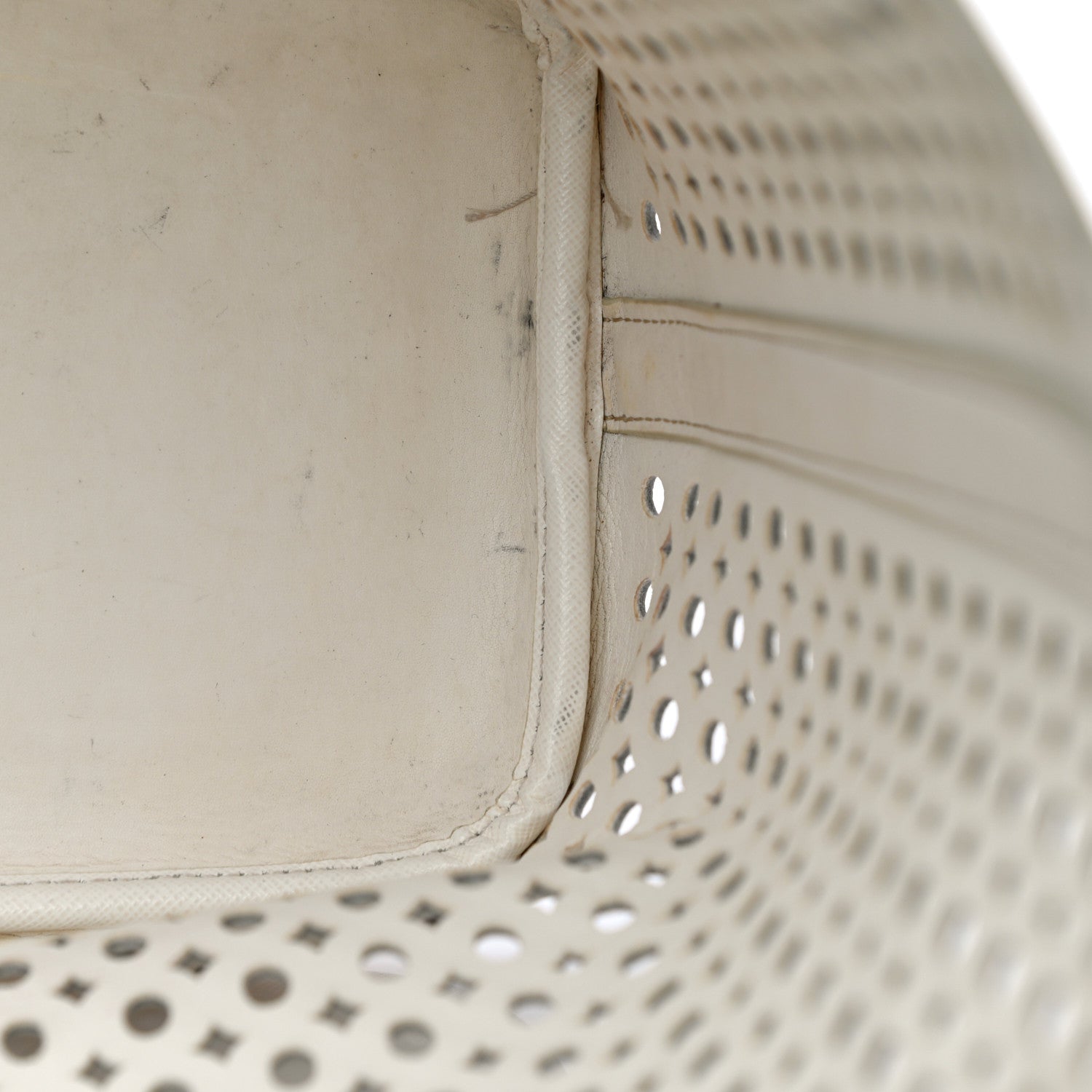Prada Saffiano Perforated Tote Talco 13 of 21