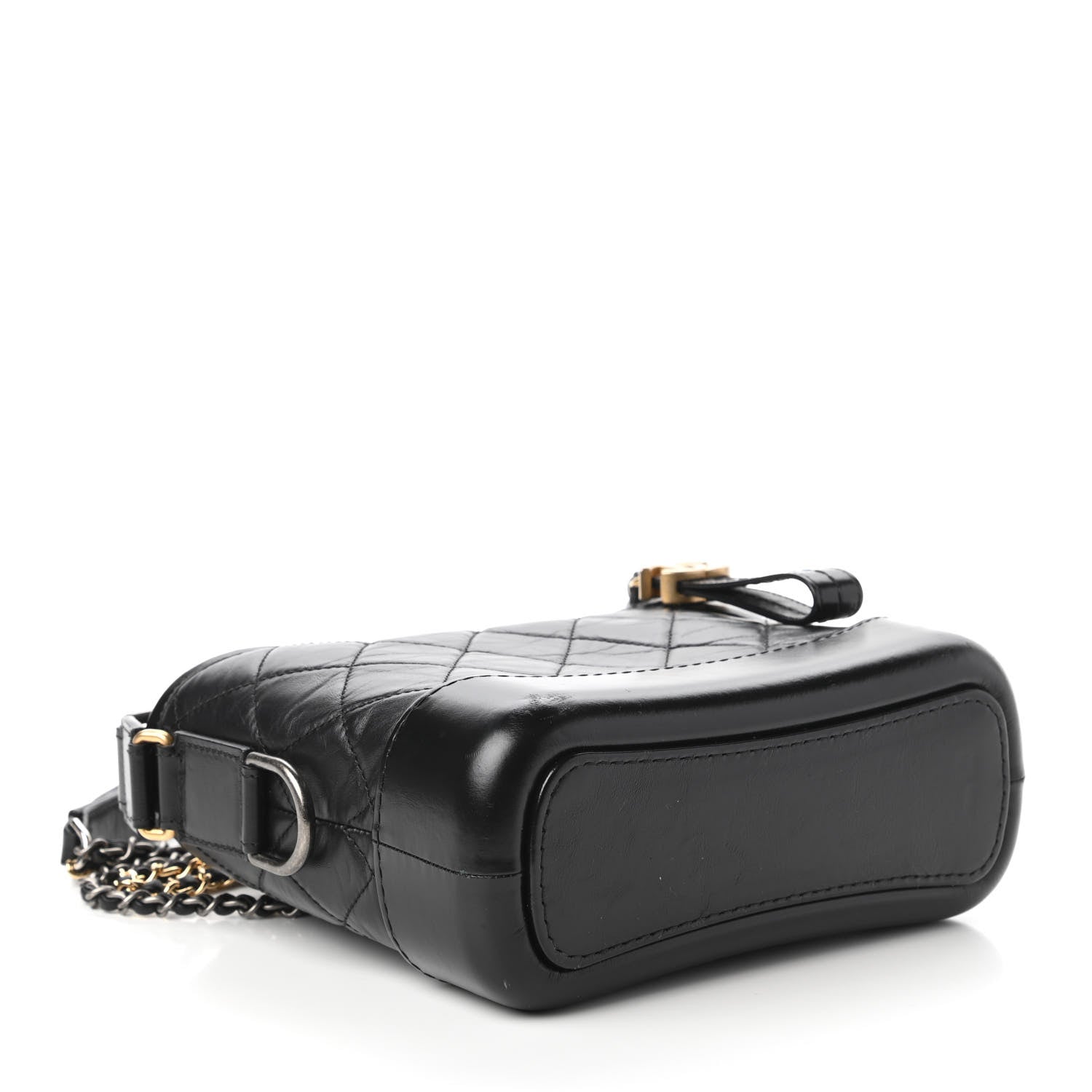 Chanel Aged Calfskin Quilted Small Gabrielle Hobo Black 4 of 11
