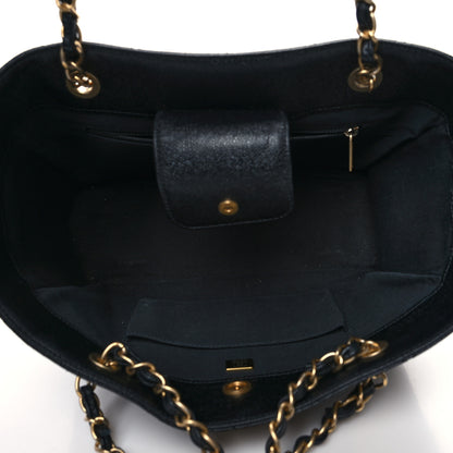Chanel Caviar Quilted Small Shopping Tote Black 5 of 9