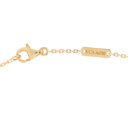Van Cleef & Arpels 18K Yellow Gold Black Onyx Vintage Alhambra Pendant Necklace 4 of 6
