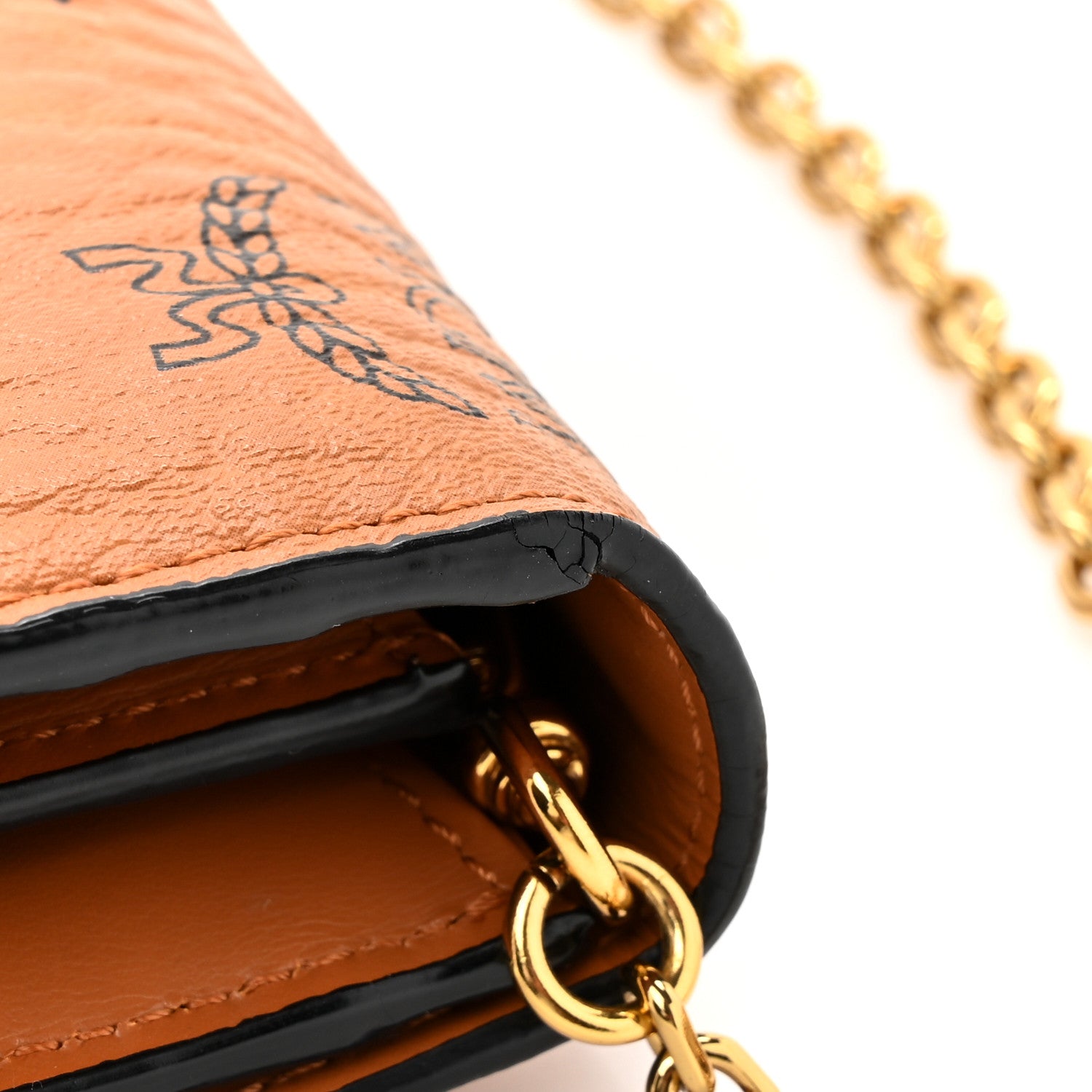 MCM Visetos Large Patricia Wallet On Chain Cognac 13 of 14