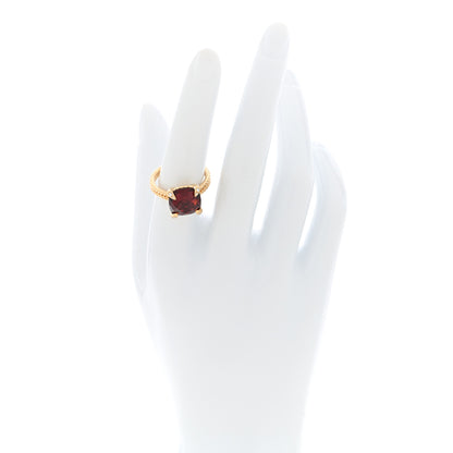 David Yurman 18K Yellow Gold Diamond Garnet 11mm Chatelaine Ring 54 7 2 of 4