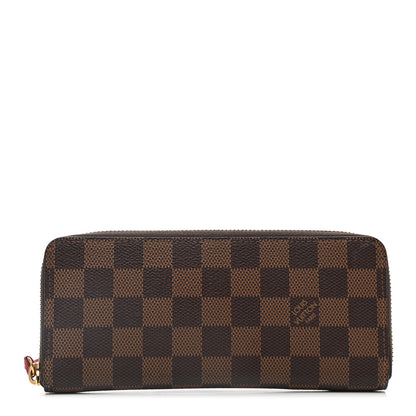 Louis Vuitton Damier Ebene Clemence Wallet Cherry 1 of 6