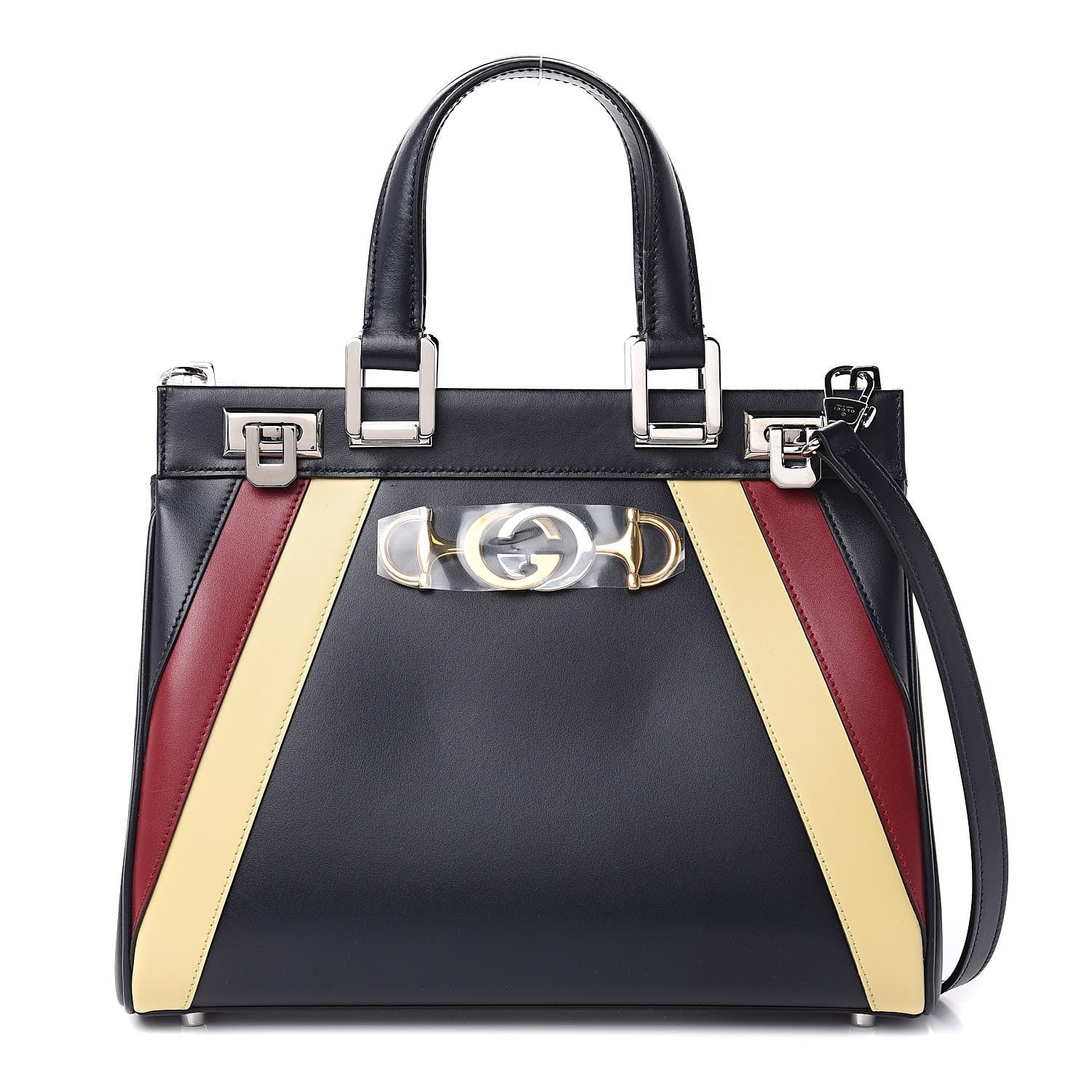 Gucci Smooth Calfskin Small Zumi Top Handle Bag Blue Romantic Cerise Butter 1 of 11