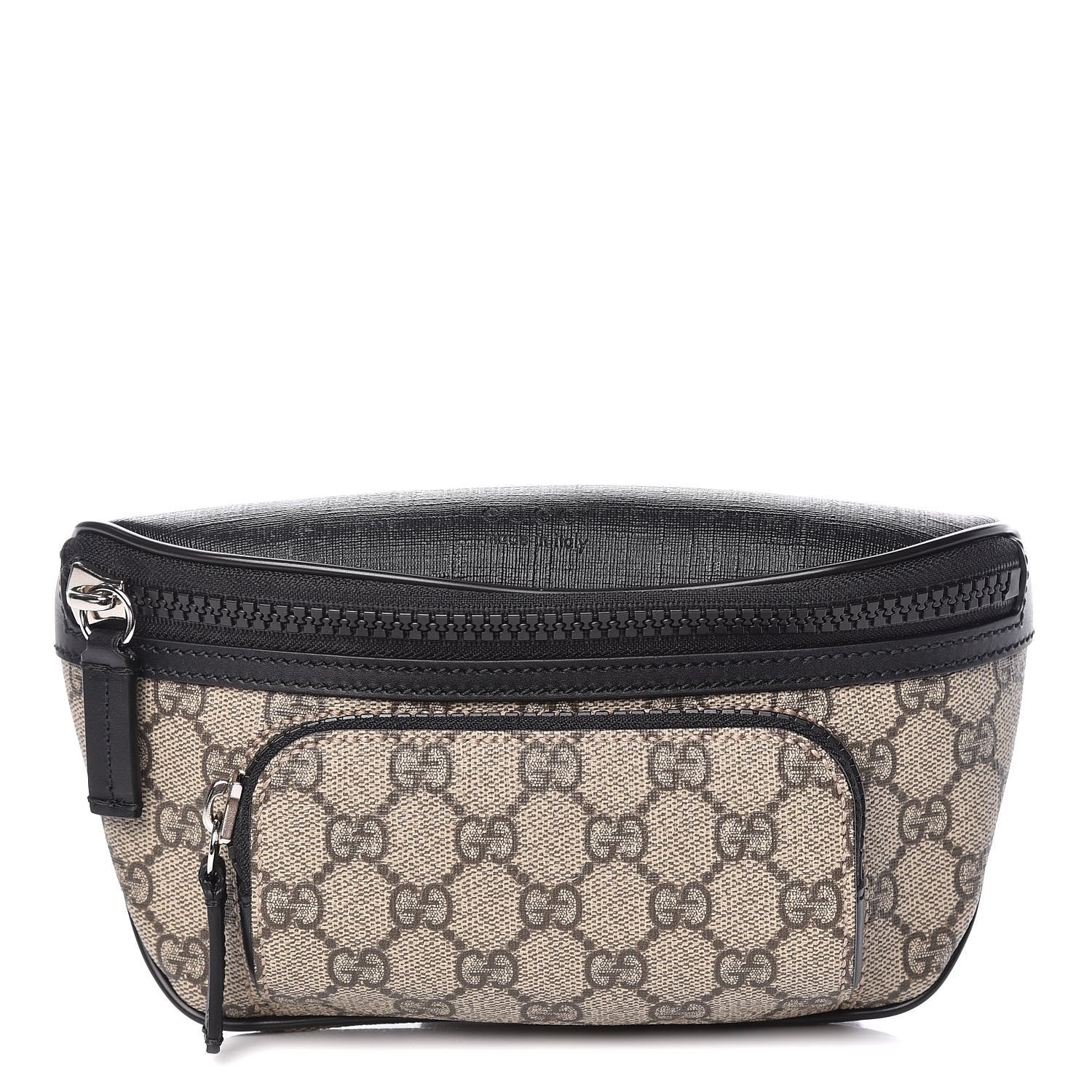 Gucci GG Supreme Monogram Belt Bag Black 1 of 10