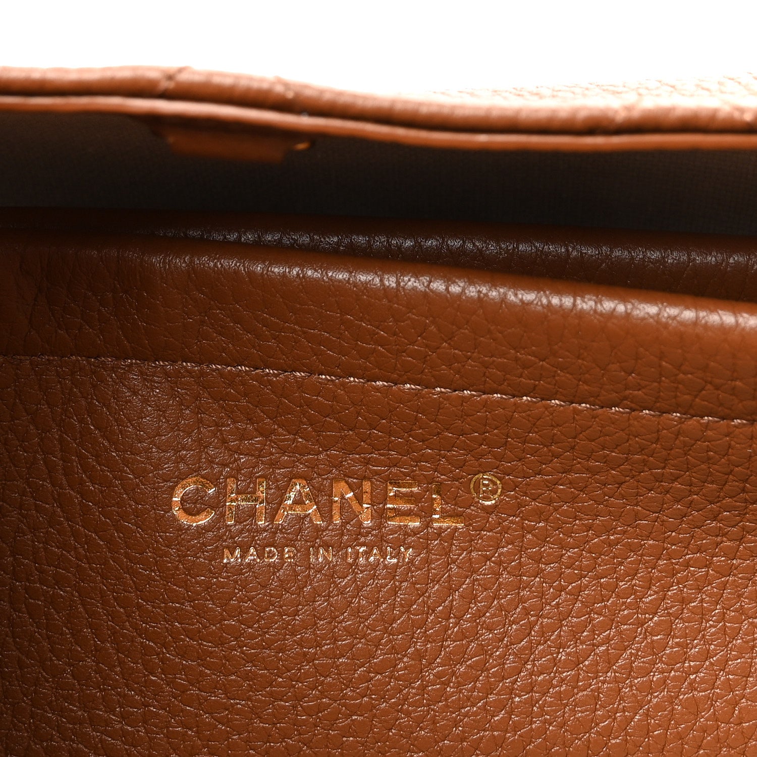 Chanel Grained Calfskin Stitched Urban Essentials Small Shopping Bag Camel 6 of 10