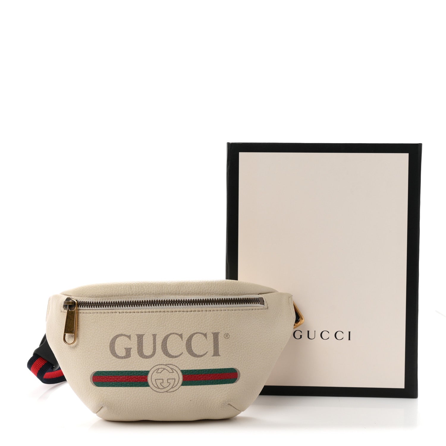 Gucci Grained Calfskin Small Logo Belt Bag White 10 of 10
