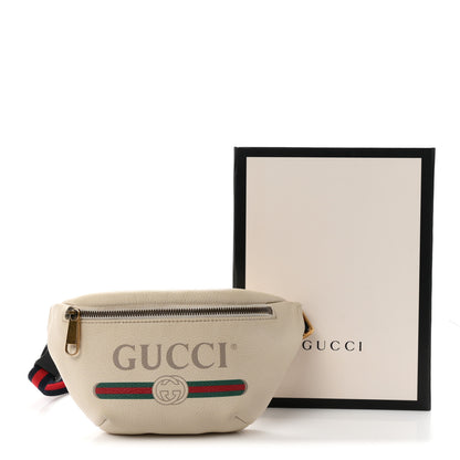 Gucci Grained Calfskin Small Logo Belt Bag White 10 of 10