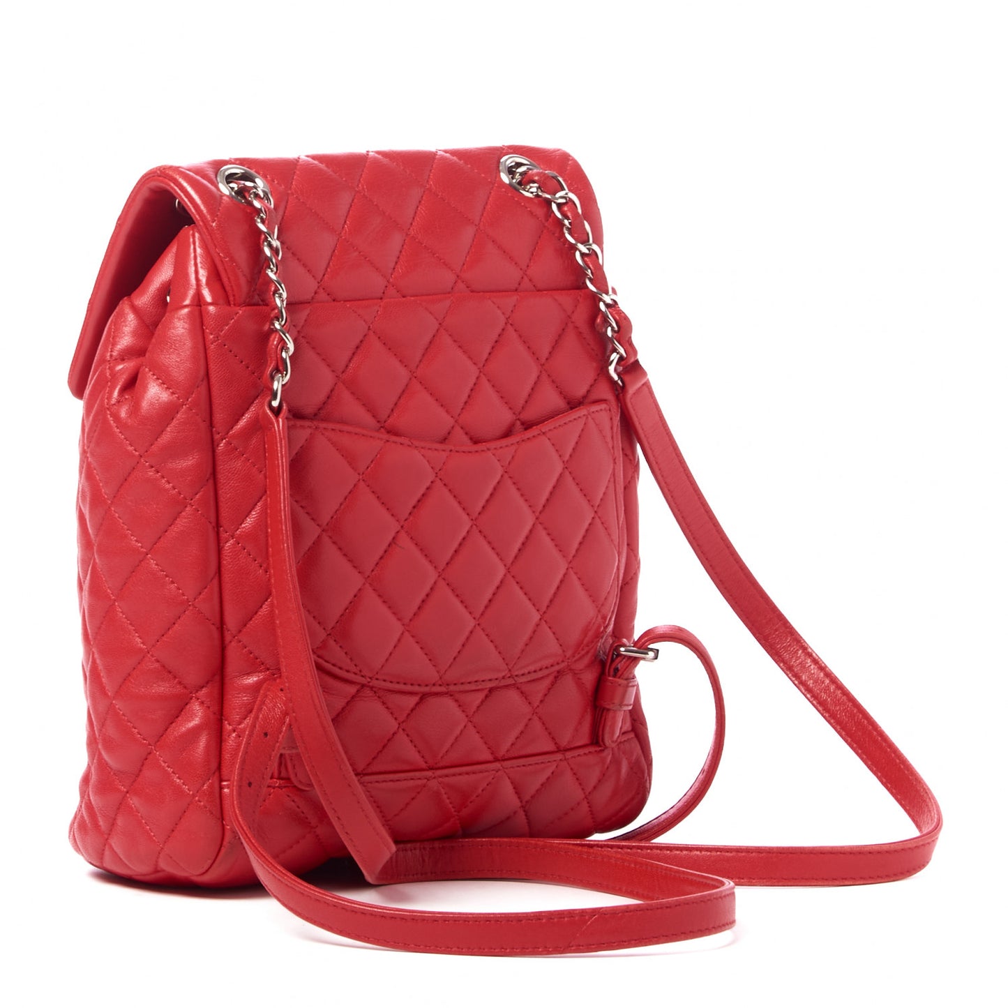 Lambskin Quilted Small Urban Spirit Backpack Red