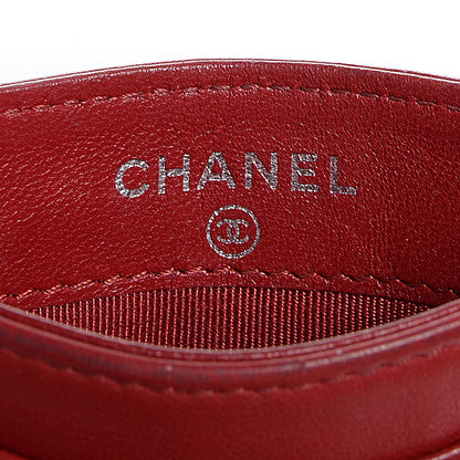 Chanel Lambskin Quilted Card Holder Red 6 of 8