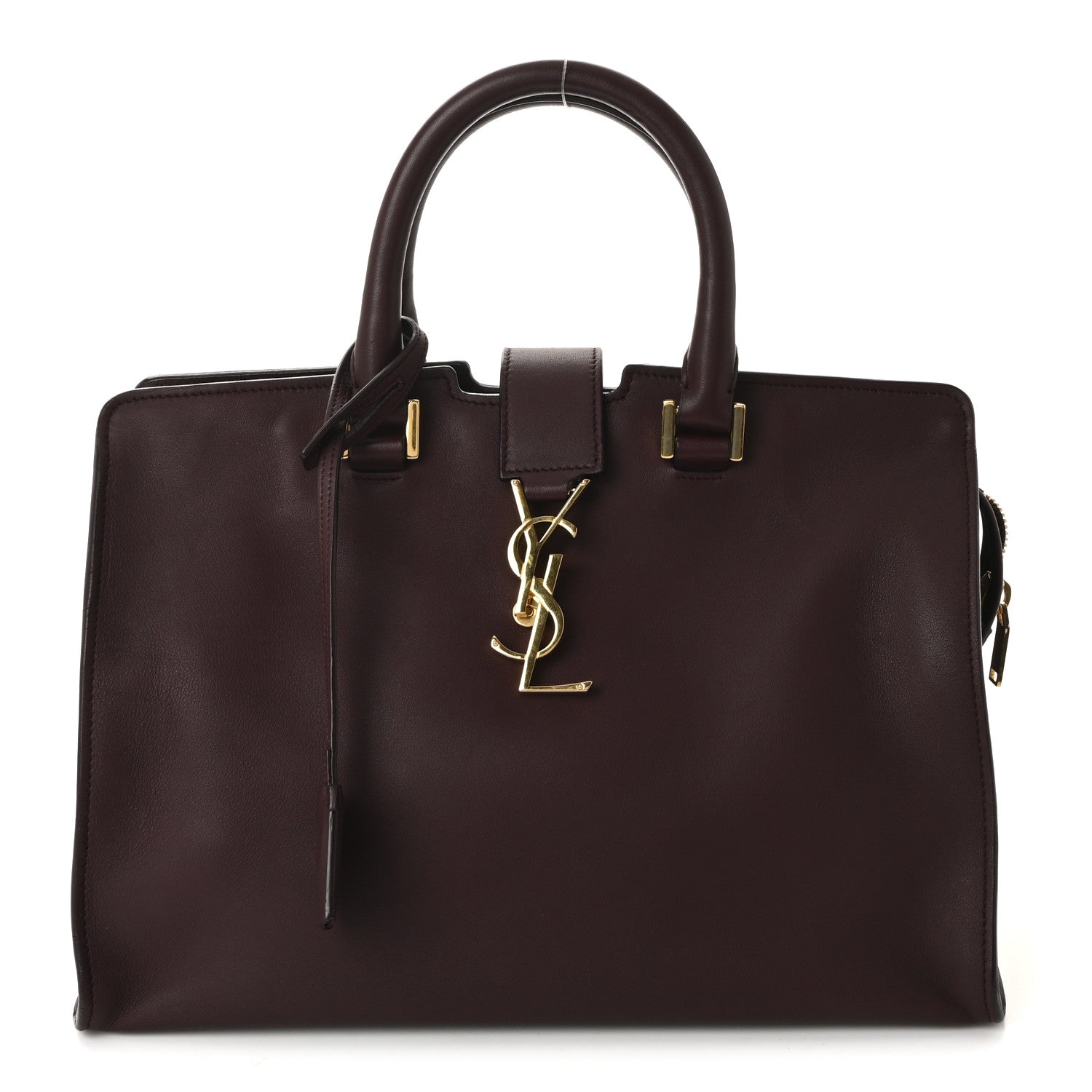 Saint Laurent Smooth Calfskin Small Monogram Cabas Rouge Legion 1 of 9