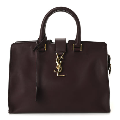 Saint Laurent Smooth Calfskin Small Monogram Cabas Rouge Legion 1 of 9